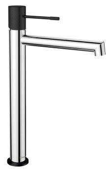 Bateria umywalkowa stojąca wysoka chrom/czarny mat SOLARIS WD006CB Sapho