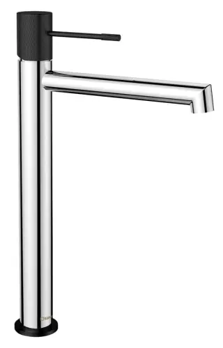 Bateria umywalkowa stojąca wysoka chrom/czarny mat SOLARIS WD006CB Sapho