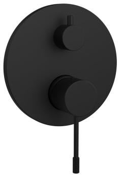 Bateria prysznicowa podtynkowa czarny mat SOLARIS WD042B Sapho