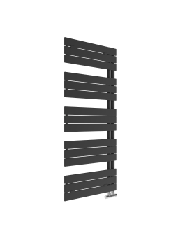Grzejnik łazienkowy 600 x 1600 mm czarny mat 727 W AREZZO ALS143 Sanotechnik