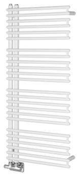 Grzejnik łazienkowy 496 x 1126 mm biały 529 W TUBINI DC300T Aqualine lewy