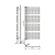 Grzejnik łazienkowy 496 x 1126 mm biały 529 W TUBINI DC300T Aqualine rysunek techniczny