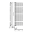 Grzejnik łazienkowy 596 x 1454 mm biały 813 W TUBINI DC320T Aqualine  rysunek techniczny
