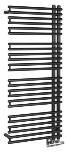 Grzejnik łazienkowy 496 x 1126 mm antracyt 529 W TUBINI DC305T Aqualine