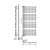 Grzejnik łazienkowy 496 x 1126 mm antracyt 529 W TUBINI DC305T Aqualine rysunek techniczny