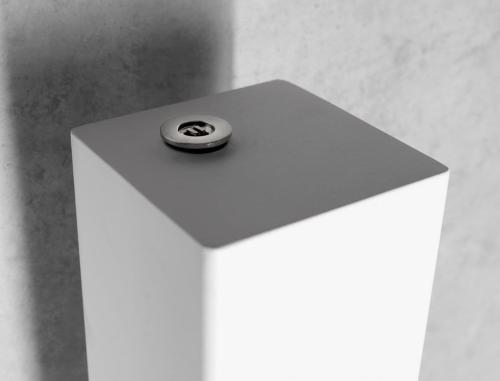 Grzejnik łazienkowy 100 x 1800 mm biały mat 365 W CUBIQ LQ284 Sapho  z góry