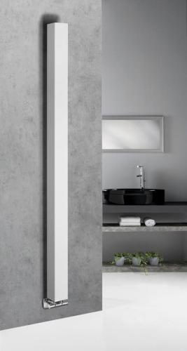 Grzejnik łazienkowy 100 x 1800 mm biały mat 365 W CUBIQ LQ284 Sapho  wizualizacja