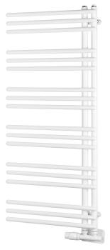 Grzejnik łazienkowy 450 x 1140 mm biały 379 W POSEIDON PS411 Aqualine montaż uniwersalny