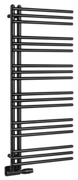 Grzejnik łazienkowy 450 x 1140 mm czarny mat 379 W POSEIDON PS411B Aqualine