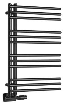 Grzejnik łazienkowy 450 x 740 mm czarny mat 249 W POSEIDON PS474B Aqualine