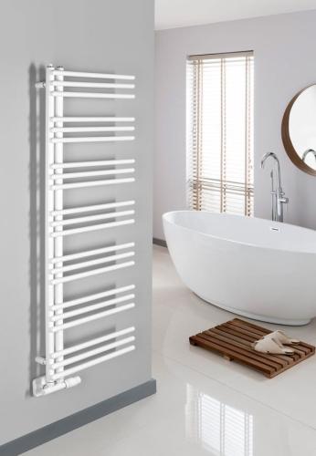Grzejnik łazienkowy 550 x 1340 mm biały 501 W POSEIDON PS513 Aqualine wizualizacja