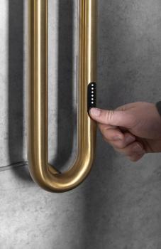 Suszarka elektryczna 122 x 1700 mm z wył. czasowym złoty mat 45 W DUOPASSO ER830 Sapho wylącznik