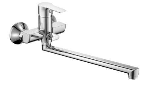 Bateria wannowa ścienna z obrotową wylewką chrom BARON 612.035.1 Bruckner