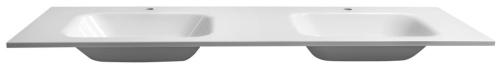 Umywalka kompozytowa podwójna 161 x 51,5 cm ARECA AC161 Sapho front
