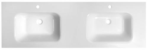 Umywalka kompozytowa podwójna 161 x 51,5 cm ARECA AC161 Sapho z góry