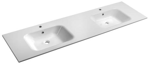 Umywalka kompozytowa podwójna 181 x 51,5 cm ARECA AC181 Sapho