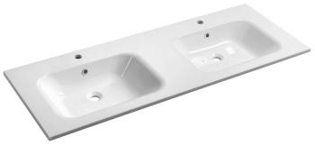 Umywalka kompozytowa podwójna 141 x 51,5 cm ARECA AC141 Sapho