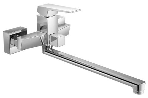Bateria umywalkowa/wannowa ścienna chrom RITMO RT015 Aqualine