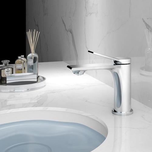 Bateria umywalkowa bez odpływu chrom BOLERO BC002 Aqualine wizualizacja