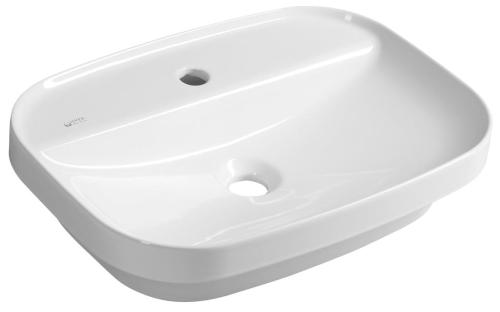 Umywalka ceramiczna 55 x 40 cm INFINITY biała 10NF50055 ISVEA