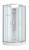 Kabina prysznicowa półokrągła wolnostojąca czterościenna 90 x 90 x 210 cm Dallas CL11 Sanotechnik