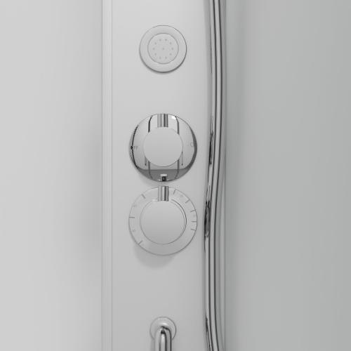 Kabina prysznicowa półokrągła wolnostojąca czterościenna 90 x 90 x 210 cm Dallas CL11 Sanotechnik dysze