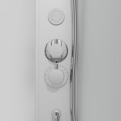 Kabina prysznicowa kwadratowa wolnostojąca czterościenna 90 x 90 x 210 cm Denver CL12 Sanotechnik panel