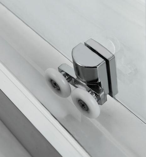 Kabina prysznicowa kwadratowa wolnostojąca czterościenna 90 x 90 x 210 cm Denver CL12 Sanotechnik rolki dolne