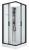 Kabina prysznicowa kwadratowa wolnostojąca czterościenna 90 x 90 x 210 cm czarny Denver CL12B Sanotechnik