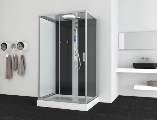 Kabina prysznicowa prostokątna wolnostojąca czterościenna 90 x 120 x 215 cm BOSTON CL22 Sanotechnik wizualizacja