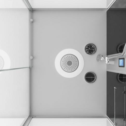 Kabina prysznicowa prostokątna wolnostojąca czterościenna 90 x 120 x 215 cm BOSTON CL22 Sanotechnik dach