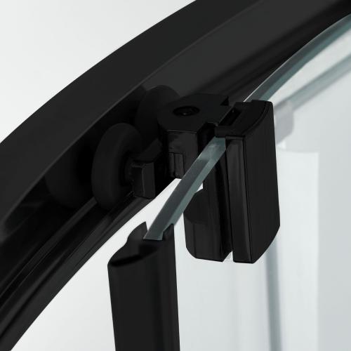 Kabina prysznicowa prostokątna wolnostojąca czterościenna 90 x 120 x 215 cm czarny BOSTON CL22B Sanotechnik rolki