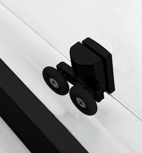 Kabina prysznicowa prostokątna wolnostojąca czterościenna 90 x 120 x 215 cm czarny BOSTON CL22B Sanotechnik rolki dolne