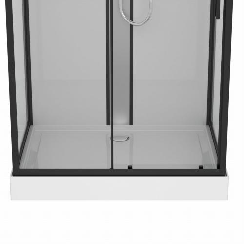 Kabina prysznicowa prostokątna wolnostojąca czterościenna 90 x 120 x 215 cm czarny BOSTON CL22B Sanotechnik brodzik