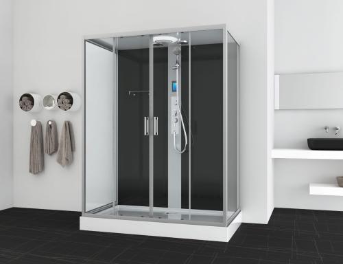 Kabina prysznicowa prostokątna wolnostojąca czterościenna 90 x 160 x 215 cm NEW YORK CL23 Sanotechnik wizualizacja