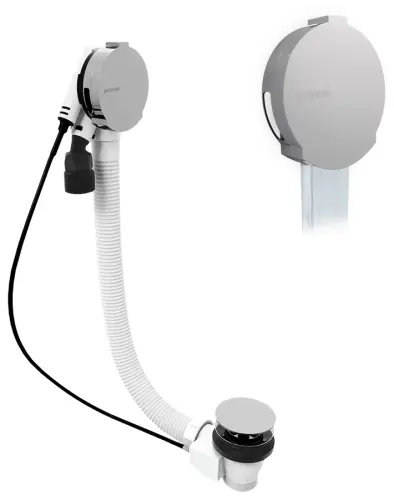 Syfon automatyczny do wanny z napełnianiem 1200 mm 72 mm chrom 71857 Polysan
