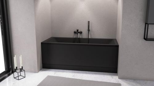 COUVERT NIKA obudowa czołowa 170x52 cm czarny mat 72848.21 Polysan wizualizacja