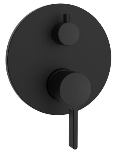 Bateria prysznicowa podtynkowa 2- funkcyjna czarny mat ICONIC AF042B Sapho