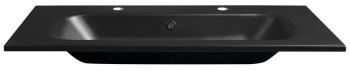 Umywalka kompozytowa meblowa 101 x 46 cm czarny mat SIDRA SD101B-2 Sapho front