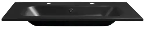 Umywalka kompozytowa meblowa 101 x 46 cm czarny mat SIDRA SD101B-2 Sapho front