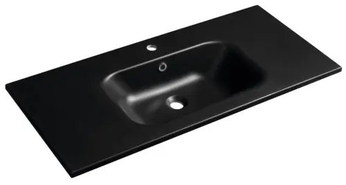 Umywalka kompozytowa meblowa 101 x 46 cm czarny mat SIDRA SD101B Sapho