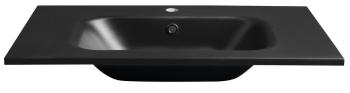 Umywalka kompozytowa meblowa 81 x 46 cm czarny mat SIDRA SD081B Sapho  front