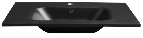 Umywalka kompozytowa meblowa 81 x 46 cm czarny mat SIDRA SD081B Sapho  front