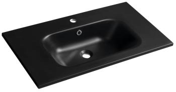 Umywalka kompozytowa meblowa 71 x 46 cm czarny mat SIDRA SD071B Sapho