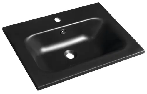 Umywalka kompozytowa meblowa 61 x 46 cm czarny mat SIDRA SD061B Sapho