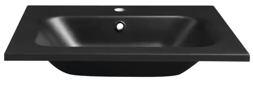 Umywalka kompozytowa meblowa 61 x 46 cm czarny mat SIDRA SD061B Sapho front