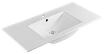 Umywalka ceramiczna meblowa 101 x 46 cm biała SLIM 1601-100 Sapho