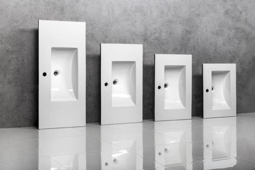 Umywalka ceramiczna meblowa 70 x 46 cm biała SLIM 1601-70 Sapho komplet