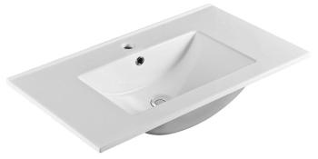 Umywalka ceramiczna meblowa 80 x 46 cm biała SLIM 1601-80 Sapho
