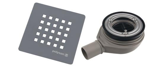 Syfon do brodzika prysznicowego 90 mm DN40 szary mat TRENECA 84999.31 Polysan